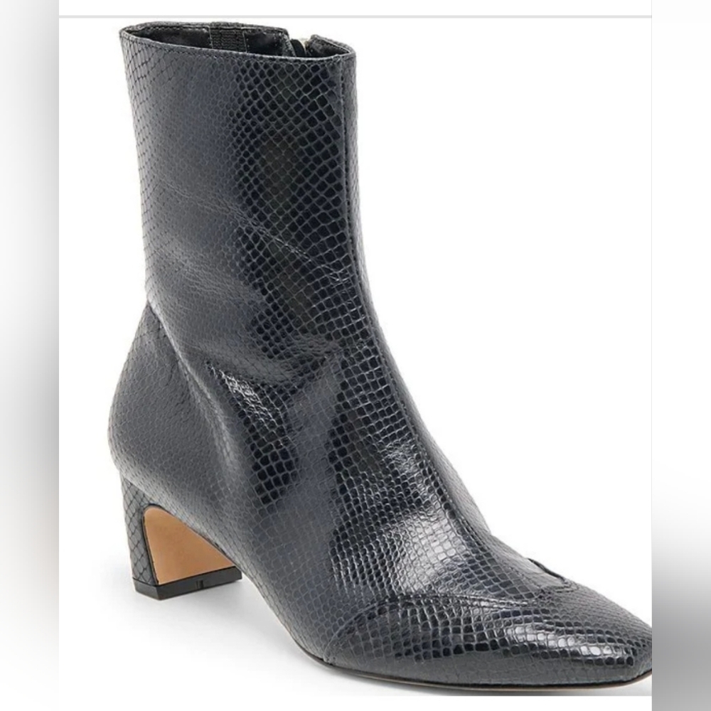 Dolce Vita Women's Anika Boots In Onyx SnakeLeather Booties Size 9.5  Never Worn - Picture 2 of 16